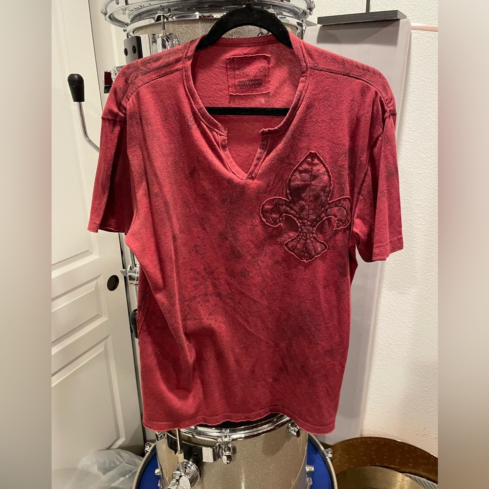 3-shirts Affliction and Guess T-shirts (button down, v-neck, and deep v-neck)